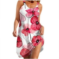 Yuwull Sundresses za žene Ljeto Žene cvjetne printom Havajske havajske havajske za žene plus veličina