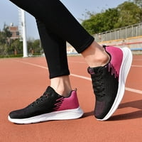 Sehao Leisure Ženska čipkasta guzica mekane jedine udobne cipele na otvorenom mrežice cipele koje rade modne sportove prozračne tenisice mrežice vruće ružičaste 6. US