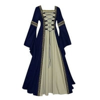 Hrana Dimple Žene Vintage Retro Gothic Dugi rukav Dress haljine dugačke haljine
