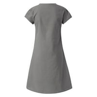 Mini haljine za žene Ljeto stil Feminino Vestido majica Pamuk Casual Plus size Crew vrat kratkih rukava