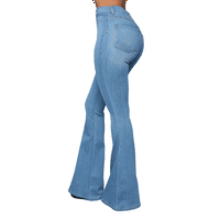 BELL donje traperice za žene srednje rastom rippane plambene traperice traper hlače