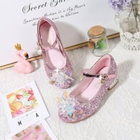〗 Roliyen〗 Toddler Cipele Toddler Little Kid Girls Dress Pumpe Glitter Sequins Princess Cvijet Niske