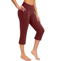 LisingTool joga hlače Žene Žene Yoga hlače Džepovi visokog struka Hlače za vježbanje casual pantalona