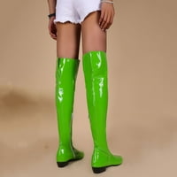 Ženska moda preko koljena čizme bedara visoke ženske košuljene cipele zelene veličine 7