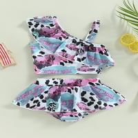 Coduop Toddler Baby Girls Ljetni kupaći kostimi Bikini setovi, cvjetni kupaći kostimi