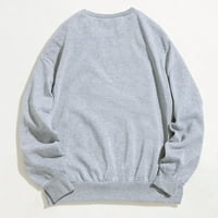 BEPPTER majice za žene dugih rukava pulover duksere TEE majica TOP grafički print xl siva