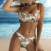Ženski kupaći kupaći kostimi za žene Casual High Struk Bikini gornji dio dvoje kupaćih odijela Puni