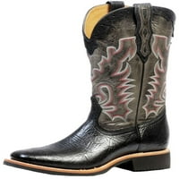 Boulet Western Boots Muške kaubojske kože Stockman rame Noir 4343