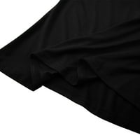 Baywell ženska noćna djelu kratka rukava kratki rukav za spavanje padžama haljina crna s-2xl