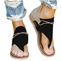 Honeeladyy prodaja novih ženskih cipela modna čvrsta boja minimalistički nožni klip rimske ravne sandale