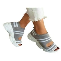 Sandale za žene za žene Ljetne sportske sandale sklizne na casual plažom cipele veličine sive