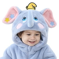 Eyicmarn Baby Boy Girl Elephant kostim zimski topli sa kapuljačom Toddler Fleece s dugim rukavima
