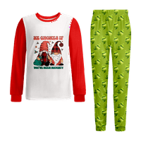 Božićne padnjake Hlače Organska pamučna noćna odjeća Porodični podudaranje PJS set za muškarce Žene Par dečji psi