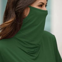 LeylayRay vrhovi za žene Ženske casual labav okrugli vrat kratki rukav maska ​​za lice majice Green