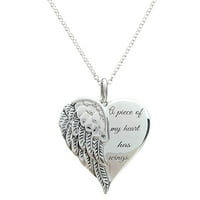 Ogrlice za žene Trendi Ženski vintage Angel W ings Ogrlica od srca Jedinstvene poklon party ogrlice za teen djevojke Legura srebra