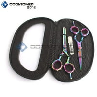 OdontOMED OD2011-D - Novi multibolor profesionalni britvinski rub Titanijumski frizerski škare i škare za mršavljenje za kosu Scare + besplatna torbica i makaze
