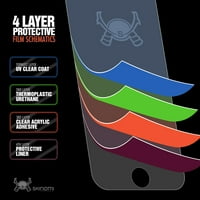 Skinomi Telefon Koža Tamna drvena Poklopac + čist zaštitni zaslon za ZTE Z Mustang