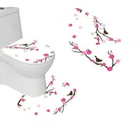 Proljetne stablo ptice Šarene cvijeće Kupaonice Prijenosne prostirke za kupanje Contour Mat i toaletni