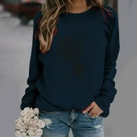 EFSTEB dukserica za ženska odjeća duge dugih rukava s dugim rukavima na vrhu pulover na vrhu raglan