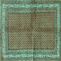 Ahgly Company Zatvoreni kvadrat Perzijski tirkizni plavi tradicionalni prostirci, 8 'kvadrat