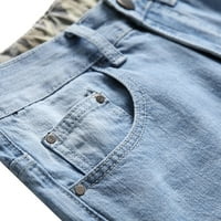 Ljetno čišćenje muške hlače za muške u školi Trendy Muška nova modna ličnost rippani tanki fit patentni