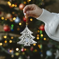 Koaiezne božićni ukrasi postavljeni za Xmas Metal Decor za viseće za božićno stablo ukrase dekor rođendan