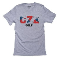 Češka-Republika Golf - Olimpijske igre - Rio - zastava Muška siva majica