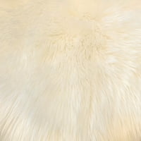 LAMBZY DINNASTY Natural 1- pelt luksuzna dugačka ovčija koža s kratkim prostirkom - 2 '4' svijetlo bež