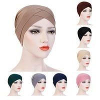 Ženska muslimanska turbana raka Chemo Cap Hijab Gubitak za kosu Bandana šal šal u1u1