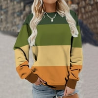 Azrian Womens Dukselje, Žene Duge rukave Ležerne majice Boja okrugla vrat Duks pulover Loose Tunic Tops bavi se zimi na prodaju