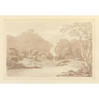 Joseph Farrington Black Ornate Wood Framed Double Matted Museum Art Print Naslijed: Lodore Rocks i Jesen