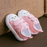 Welliumay Girl's Casual cipela Cartoon Tenicker Magic Trape Walking Cipele Trkene tenisice Sportski prozračni okrugli nožni prsti Pink 6c