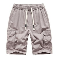 Muški tegori Hlače Yoga kratke hlače Muška povremena boja čiste boje na otvorenom Pocket plaža Radni pantalona za teretna kratke hlače Klasične muške kratke hlače