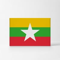 Smile Art Design Mjanmar zastava Platno Zidna umjetnost Zastava za ispis Zastava ured dnevnog boravka