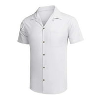 Košulje za muškarce čišćenje Muška majica modna casual svakodnevna majica dugme za gumbu Top Top košulja