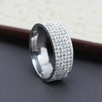 Cuoff nakit od nehrđajućeg čelika bijeli cirkonski opseg vjenčanog vesla Enjoment prsten jeftin nakit