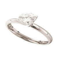 Jewels 14kt Bijelo zlato Žene Okrugli dijamant Solitaire Bridal Vjenčanje zaručnički prsten CTTW