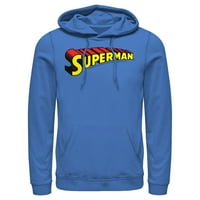 Muški supermen klasični tekst Tekst povuku preko hoodie Royal Blue Veliki