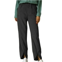 Duksevi za žene Torgy ženska moda Slim Fit Ugodni džep u boji Ležerne prilične hlače Black XL