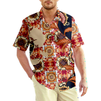 Paisley cvjetna havajska gornja od poliestera vrhunska ljetna majica za putovanja i izlaske