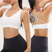 Žene High Dicts Sports Bras Criss Cross Back Sexy Yoga Trčanje grudnjaka Šok-otporni prsluk za grudnjak