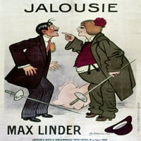 Film: Ljubomora, 1914. Nfrench Poster za tihi film 'Ljubomornost' Ljubomornost, 'Gluring MA Linder, 1914. Poster Print by