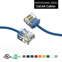 10ft CAT6A UTP Super-Slim Ethernet mrežni kabel 32AWG Blue, Pack