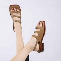 Slobodno vrijeme za slobodno vrijeme Ljetni modni ženski sandale Khaki veličine 6