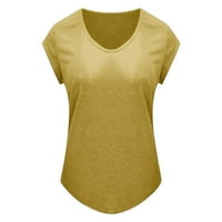 FVWitlyh grafički tenkovi za žene Žene Ljeto majica bez rukava s rebrastim majicama Ruched Plus size