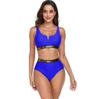 Ženski bikini dva kupaća kostimi su podstavljeni puni kostimi od atletske kupaćih odijela plava m