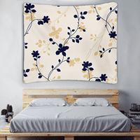Cvjetno tiskovina tapiserija Cvijeće Wildflower Botanical Classic Design Art Tapestries za spavaću sobu, veličine