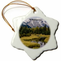 3droze Grand Tetons u Wyoming - Snowflake Ornament