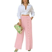 Miayilima casual pantalone za žene Solid Boja Modne pamučne posteljine Jednokrevetne labave pantalone