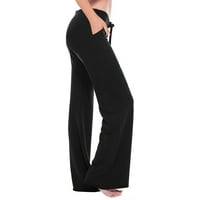 Ženske široke noge Teretne hlače Ljeto Ležerne prilike za labave pantalone Salon nosite dukseve sa džepovima XS